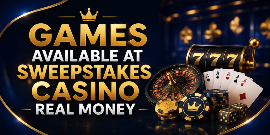 Games Available at Sweepstakes Casino Real Money